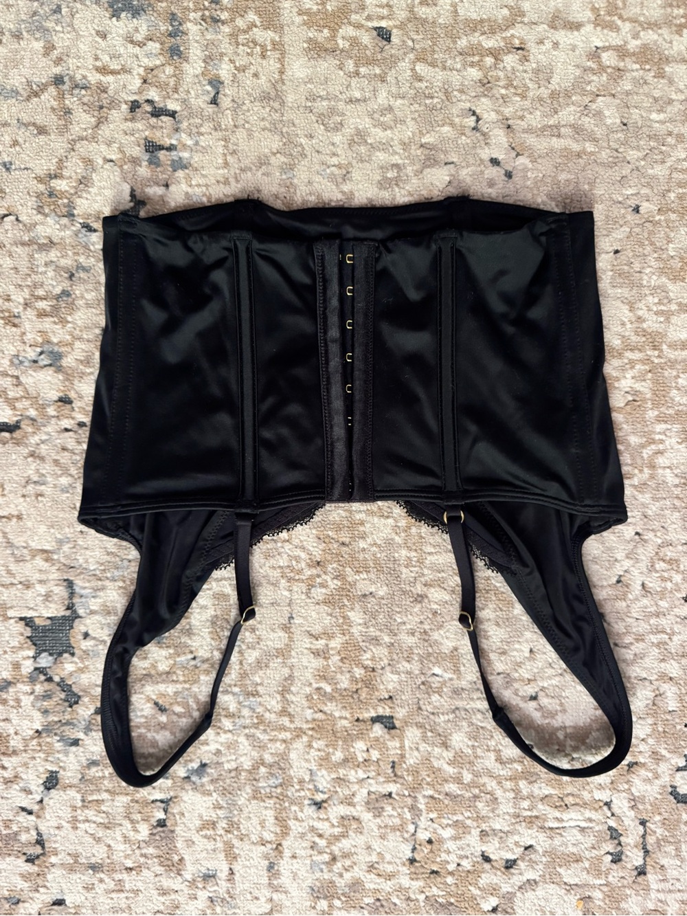 Abercrombie and Fitch Black Lace-Trim Longline Bralette - Picture 2 of 2